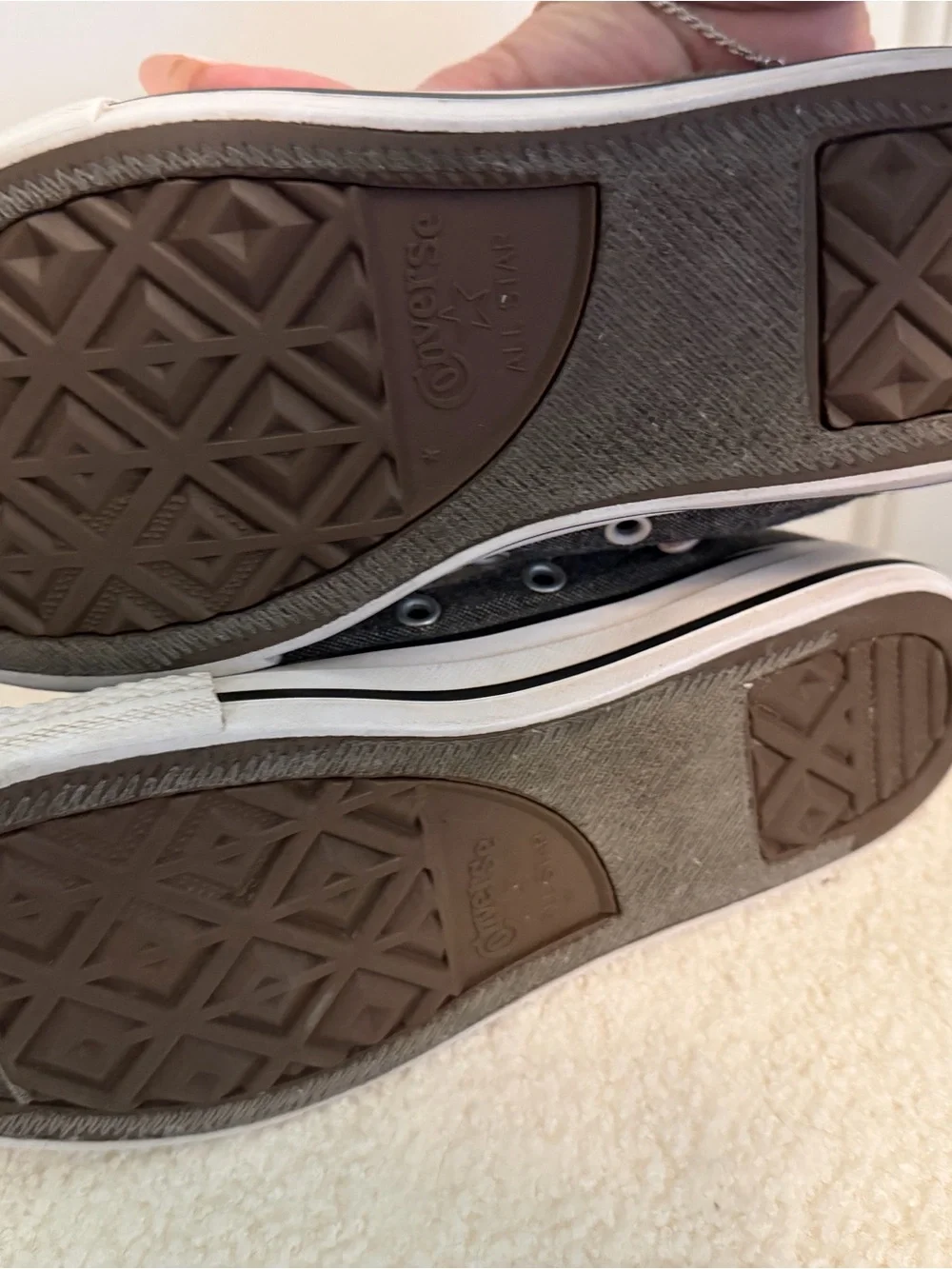 Converse Kids Low Top Sneakers in Charcoal Gray and White